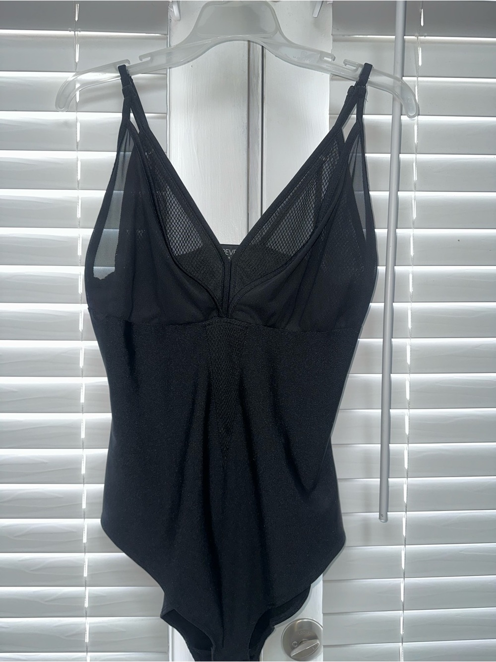 Forever 21 Black Mesh-Panel Bodysuit